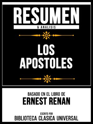 cover image of Resumen & Analisis--Los Apostoles--Basado En El Libro De Ernest Renan